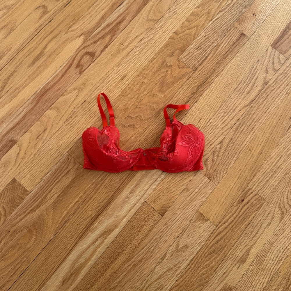 Natori lace bra orange underwire 34D